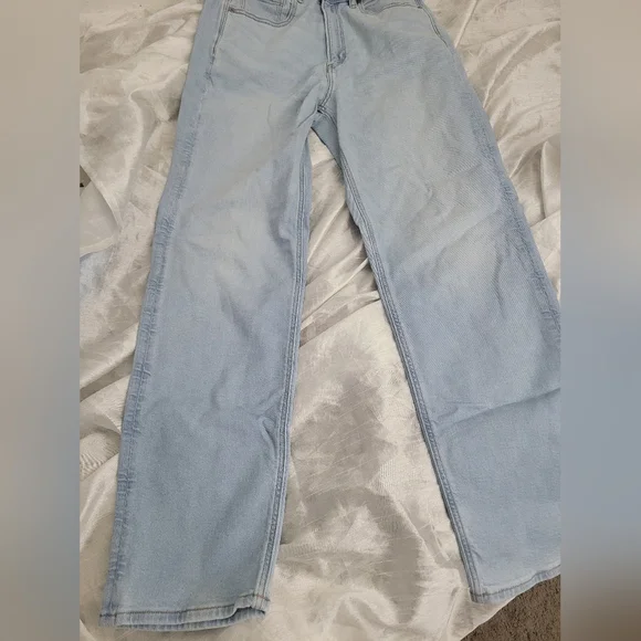 Mom Straight Stretch Light Blue Women's Jeans Size Us8 Long - Picture 8 of 10